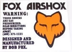 Fox Head Airshox Sticker Set. Fixed Price $23.00.