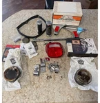 Harley Davidson Parts Lot Screamin Eagle Pistons Kuryakyn Lens Docking Hardware. Fixed Price $124.95.
