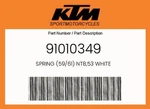 Ktm Genuine Spring (59/61) NT8,53 White - 91010349. Fixed Price $150.90.