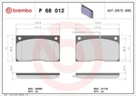 Brembo 68 012 Brake Pad Set, Disc For Daimler Jaguar Renault. Fixed Price $73.24.