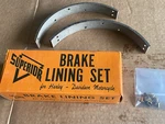 44432-54 New Harley Brake Lining Set W/ Rivets 1954-1977 74" Xl Servi Car #287. Fixed Price $15.00.