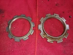 YZ250 Yamaha 1996 (lot 2) Shock Upper Seat And Spring Guide Lock Adjusting Nuts. Fixed Price $21.00.