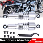 Chrome 10.5" Rear Air Shocks Absorbers For Harley Sportster Custom XL1200C. Fixed Price $65.95.