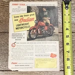 Johnny Lujack 1948 Indian Motorcycle Ad Notre Dame Irish Chicago Bears Football. Fixed Price $12.99.